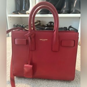 Saint Laurent red sac de jour